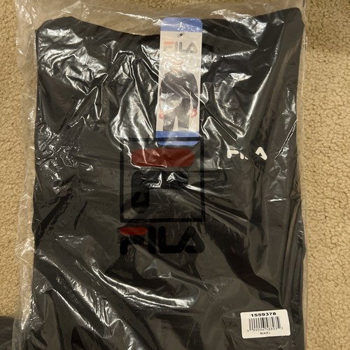 Men's Fila Long Sleeve Pullover Tech Hoodie/Sweatshirt w/Kangaroo Pocket, Black - 第 1/2 張圖片