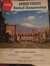 1954 Armed Forces Baseball Championship Program Camp Carson