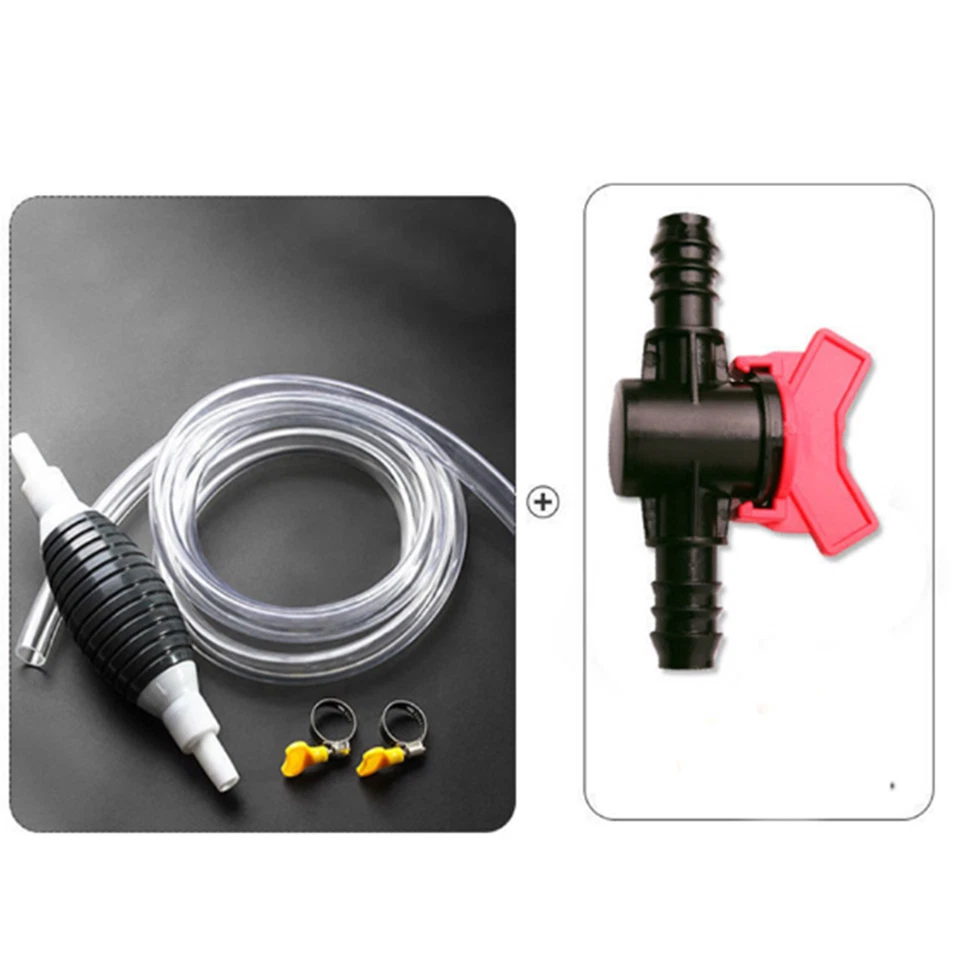 Portable Manual Car Siphon Pump Fuel Gas Transfer Oil Liquid Hand Air Pumps Kit — 第 3/4 张图片