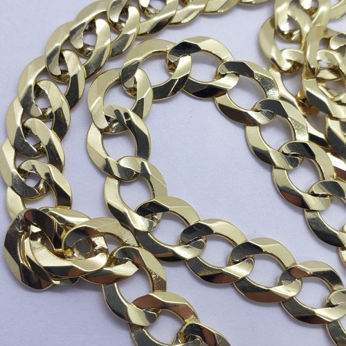 10K Yellow Gold Solid Cuban Link Chain Curb Bracelet Men Women 1.8mm-10mm, 7"~9" - Picture 53 of 64