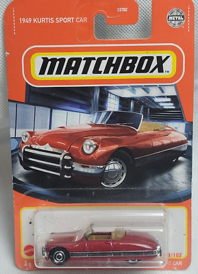 Matchbox 1949 Red Kurtis Sport Car 28/102 1:64 Scale Diecast Car Mattel Metal