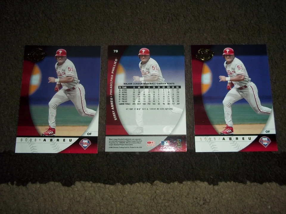 Bobby Abreu- 17 2001 Donruss Class of 2001 cards #79 Philadelphia Phillies - Image 2 of 2