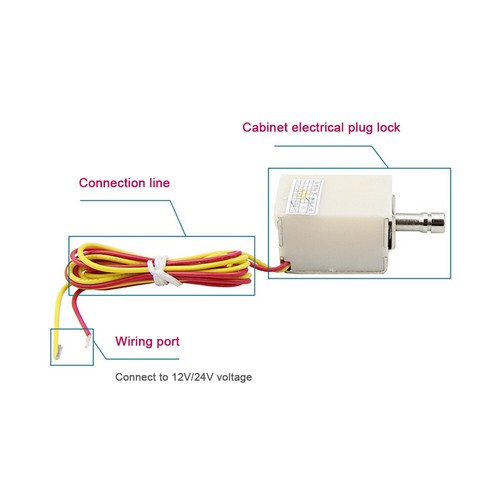 Mini cerradura de perno eléctrico DC24V/cerradura de gabinete pequeño/cerradura de puerta eléctrica solenoide - Imagen 5 de 7