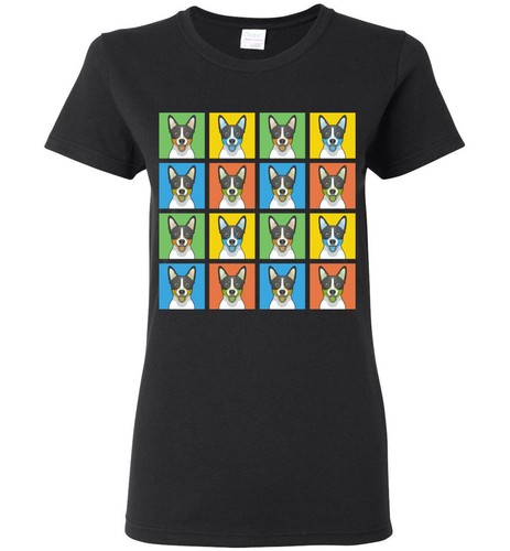 Rat Terrier Cartoon PopArt T-Shirt Tee, Men Women's Youth Tank Short Long Sleeve - Picture 8 of 9