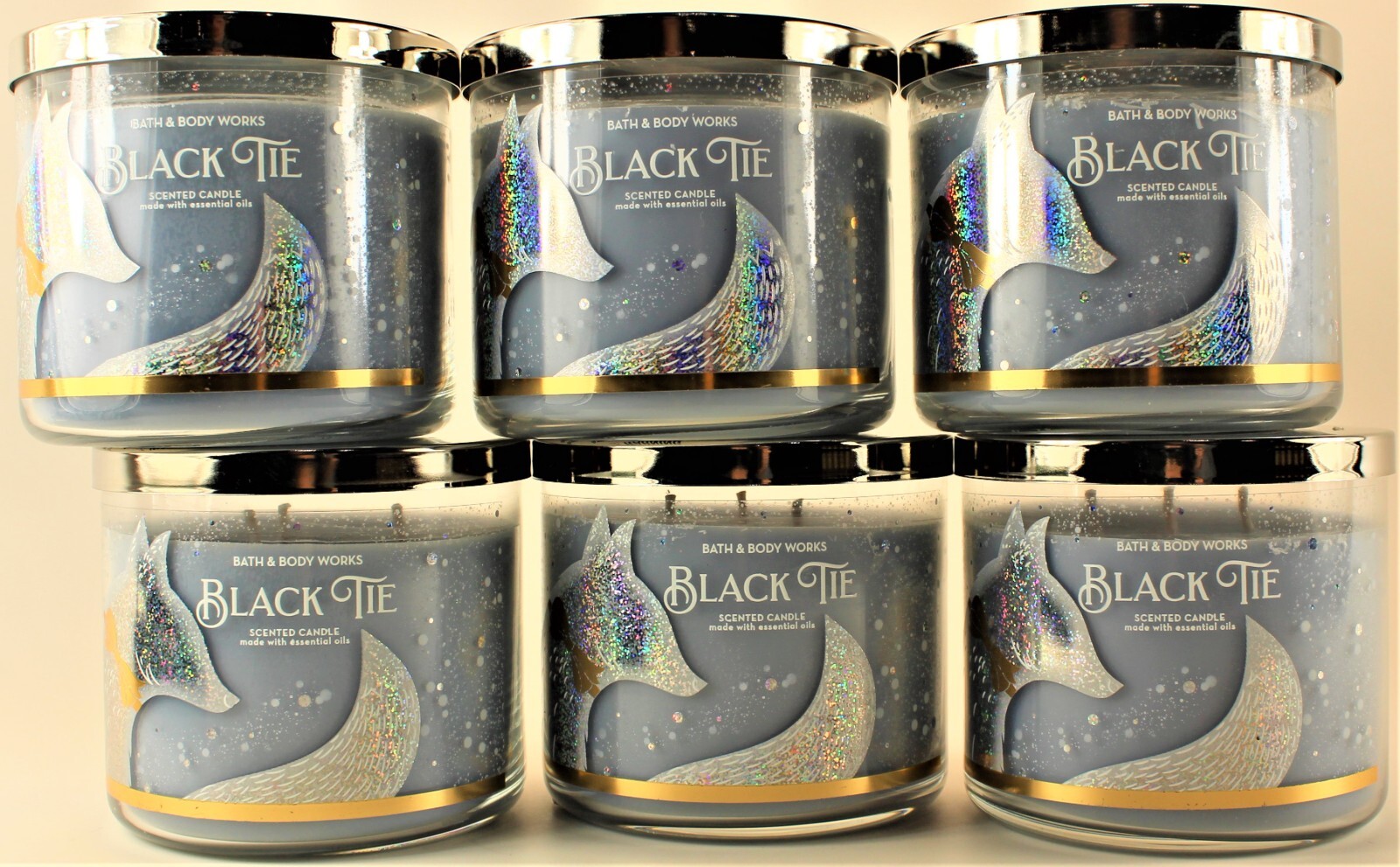 QTY 6 Bath & Body Works White Barn BLACK TIE 3 Wick 14.5 Oz Scented Candle eBay