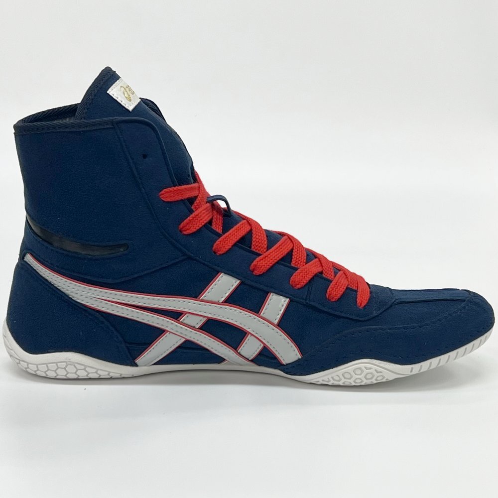 ASICS Wrestling Shoes 1083A001 EXEO TWR900 Navy×Silver Gray×Red 2628