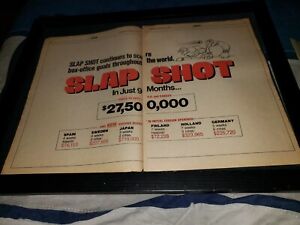 Slap Shot Rare Original Box Office Promo Poster Ad Framed Ebay
