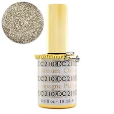 DND DC Platinum Gel Color LED/UV 0.6oz-18ml Polish Platinum – DC210- Champagne