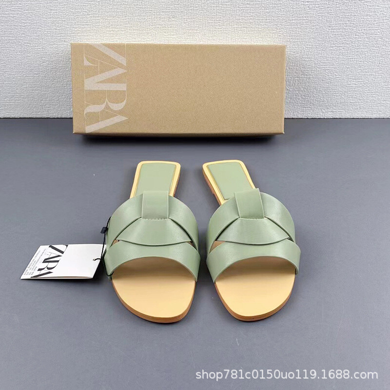 PANTOFOLA D’ORO ZARA estate scarpe donna ballerine sandali pantofole scarpe da spiaggia vuote punta aperta