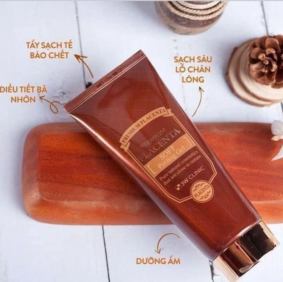 Korea_3W Clinic PREMIUM PLACENTA Gel Exfoliante Suave 180ml. Foto 4 de 4