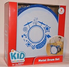 KID CONNECTION METAL DRUM SET 9 PIECES MUSICAL INSTRUMENT TOY FOR BOY OR GIRL