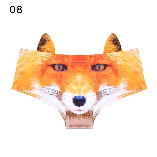 Fashion Sexy Briefs Pig Cat Animals 3D Printing Women Panties Underwear - Picture 20 of 27