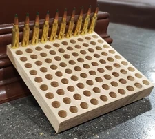 30 CARBINE RELOADING TRAY-CNC CUT HARDWOOD HICKORY