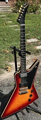 1982 Gibson Explorer CMT W/HSC Cherry Sunburst Flame Maple Top | eBay