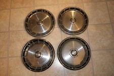 Lot Of 4 Vintage 1970s Ford Mustang 14 Chrome Hubcaps Wheel Covers