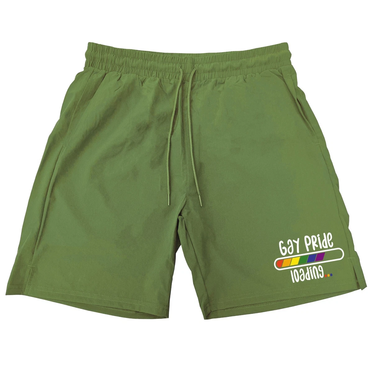 Men s Rainbow Gay Pride Loading F182 Athletic Nylon Running Shorts