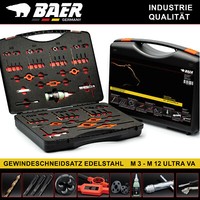 Gewindeschneider Satz Edelstahl Baer Ultrava M3 - M12 Gewindebohrer Schneideisen
