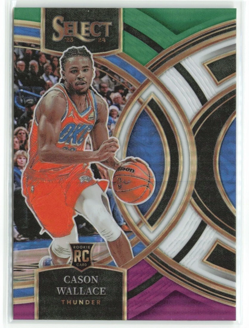 Cason Wallace RC 2023-24 Panini Select Green White Purple Premier Oklahoma City
