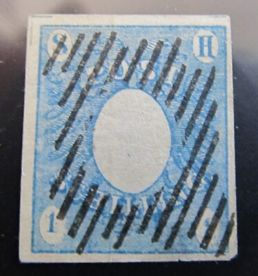 SCHLESWIG-HOLSTEIN 1850 gebrauchte Briefmarken Scott 1 $5500 ungeprüft A30P22F42482