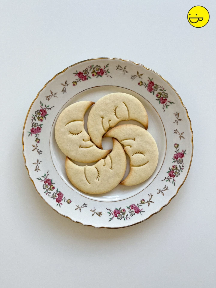 Cortador de galletas Luna Celestial - astrología media luna observación de estrellas fiesta de pijamas cósmica Foto 3 de 4