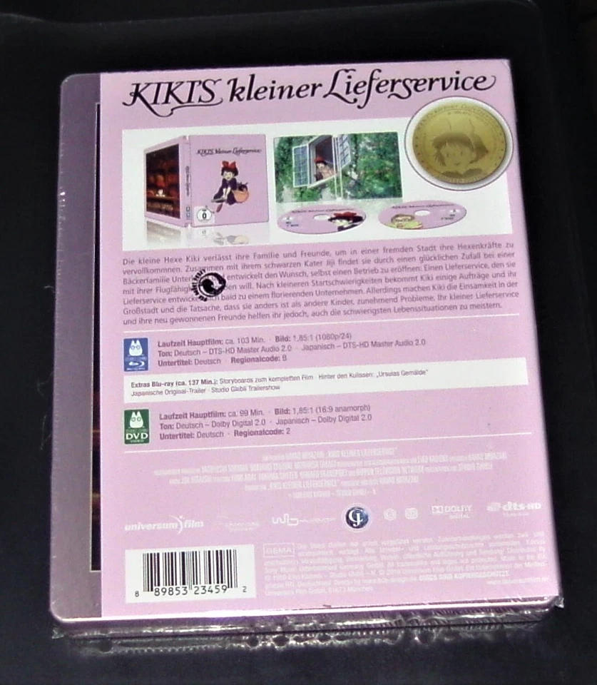 KIKIS KLEINER LIEFERSERVICE LIMITIERTE STEELBOOK EDITION BLU RAY + DVD  NEU &OVP - Bild 2 von 4
