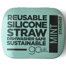 GOSILI Mint Silicon Straw in Tin, 1 EA