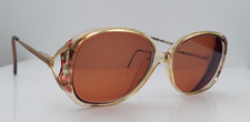 Vintage Eyetel Edith Brown Translucent Oval Sunglasses Italy FRAMES ONLY