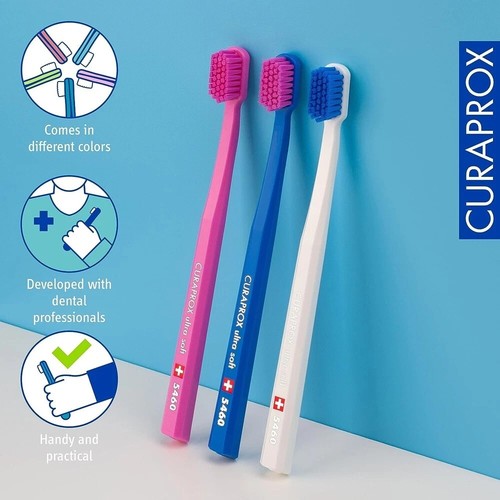 Curaprox Toothbrush Set CS 5460-3-Pack Ultra Soft Manual Toothbrush for Adult - Picture 7 of 7