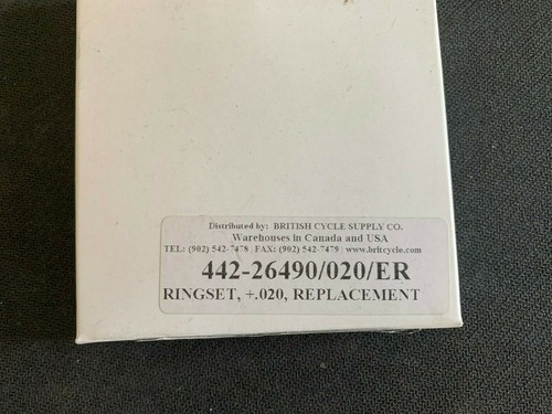 Triumph 750 Motorcycle Piston Ring Set - One Set +.020 #442-26490/020