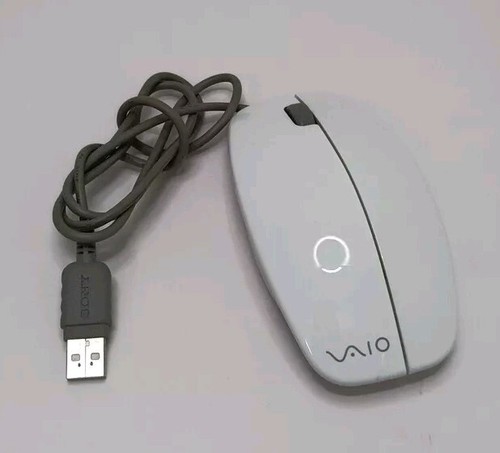 Sony VAIO Optical USB Wired Mouse PC Mac PCGA-UMS5 White Tested Works - Picture 9 of 9
