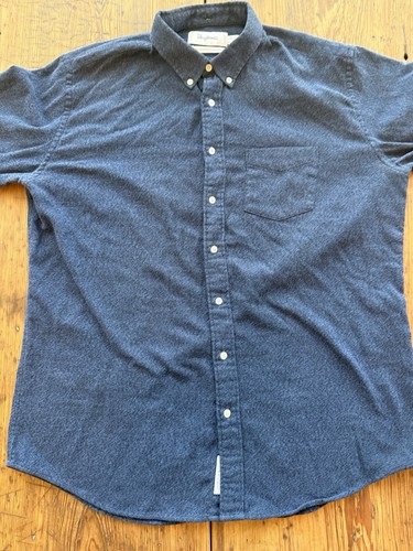 Over-Dyed Schnayderman Men’s Casual Shirt (17 43-44) Blue - Picture 4 of 10