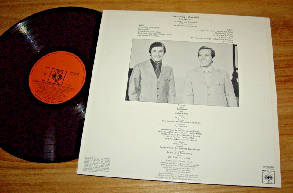 RAY STEVENS *OZ 1st Press 12" LP ' EVERYTHING IS BEAUTIFUL ' 1970 VGC+ - Image 2 of 2