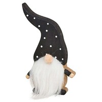Weihnachtsdeko Wichtel Holz Schwarz 14Cm Weihnachtswichtel Selbststehend Deko