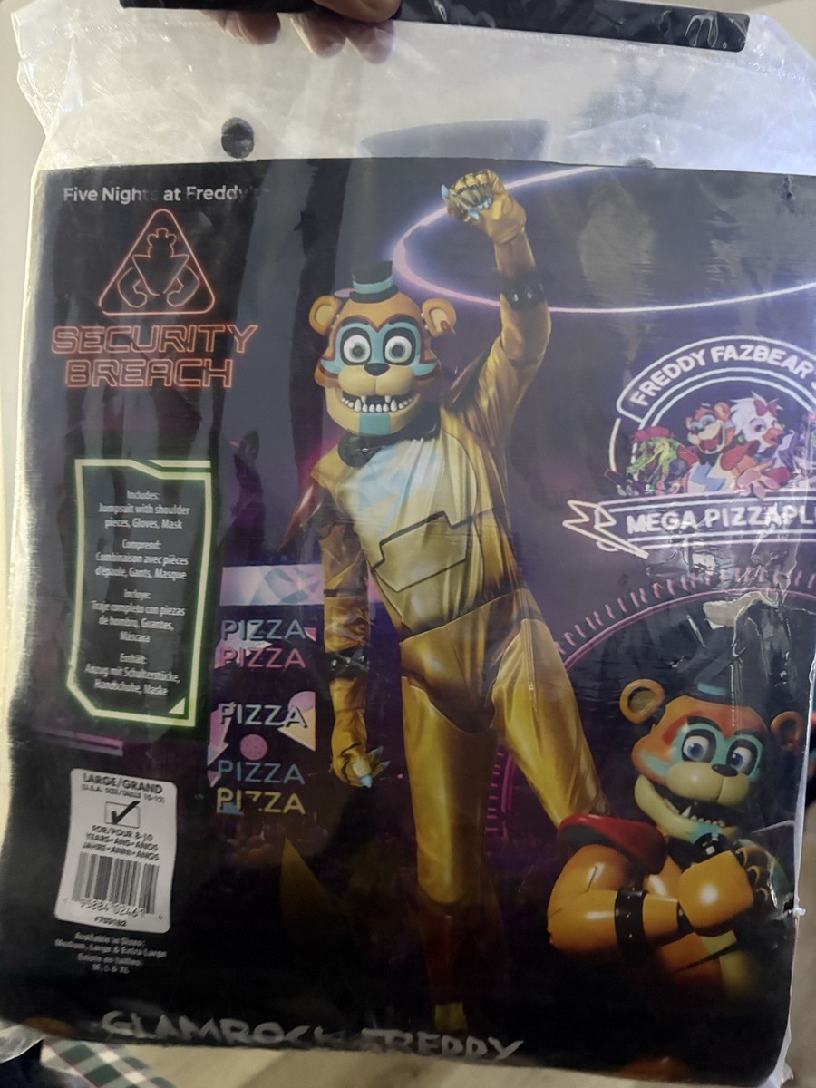 Five Nights at Freddy's Boys Costume Set Glamrock Freddy, Large