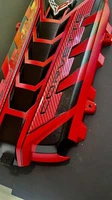 2020/26 CORVETTE C8 ENGINE COVER TORCH RED CARBON FIBER RAIL SILVER EMBLEM OEM (For: More than one vehicle)