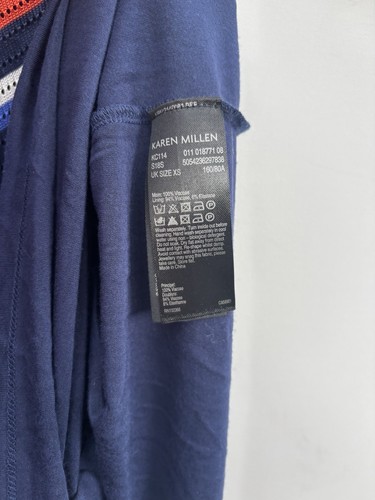 Vestido Karen Millen XS Azul Rojo Tejido Línea A Sin Mangas - Imagen 4 de 6