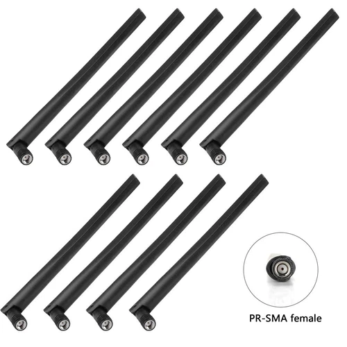 Black 2.4GHz 5GHz Dual Band Antenna RP-SMA Male Magnetic Base For WiFi Router