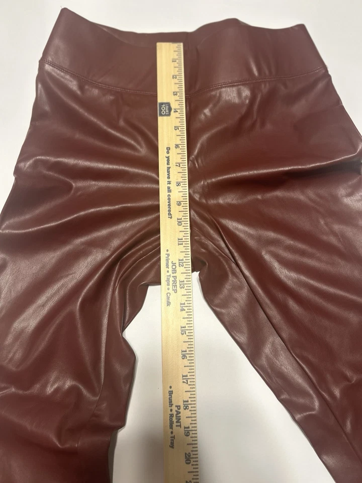 Pantalones INC International Concepts para mujer talla 6 rojos acampanados 100 % cuero escalas Foto 3 de 4