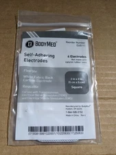 NEW NIP - BodyMed Self-Adhering (4) Electrodes - Reusable - 2" x 2" Square