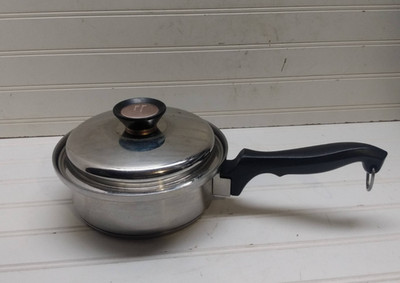 Townecraft Chef's Ware Saucepan 1 Qt Multi-Core T304 Surgical Stainless Pot *Lid