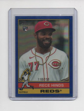 Rece Hinds 2025 Topps Heritage Chrome RC Blue Refractor /150 #211 Rookie Card SP. rookie card picture