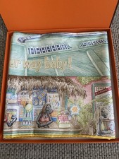 NEW in Box HERMES Jaune / C ladon / Rose City of Light 100 SILK Scarf 90