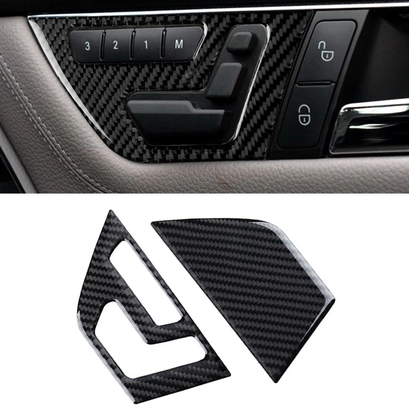 Panneau De Commande Couverture Voiture Fibre Carbone Classe C W204 2007-2010 - 2pcs