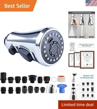 Elegant 3-Function Pull Down Spray Head for Kitchen Faucet – Chrome Finish