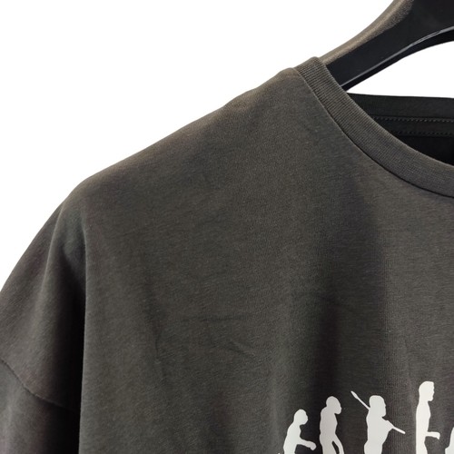 uneek mens t-shirt grey large print round neck short sleeve size xl - Picture 5 of 8