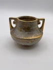 MCM Stangl Pottery Granada Gold Vase 3.5" tall 22 karat Gold Finish