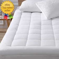 Cal King Mattress Pad Cover Cooling Mattress Topper Pillow Top with down Alterna
