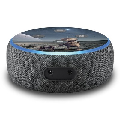2x Design Aufkleber kompatibel mit Alexa Echo Dot Gen.3 Folie R137-12 Roboter