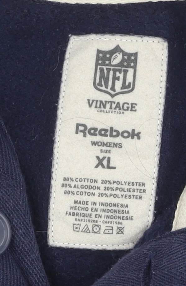 Reebok Women's Blue XL Vintage NFL Pullover Hoodie - Image 3 of 4