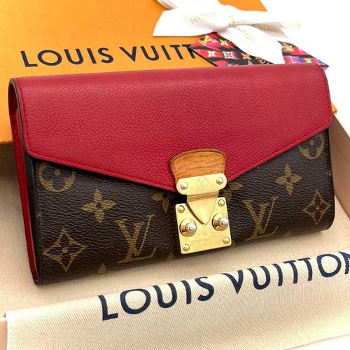 Louis Vuitton Monogram Portefeuille Pallas Red Long Wallet M58414